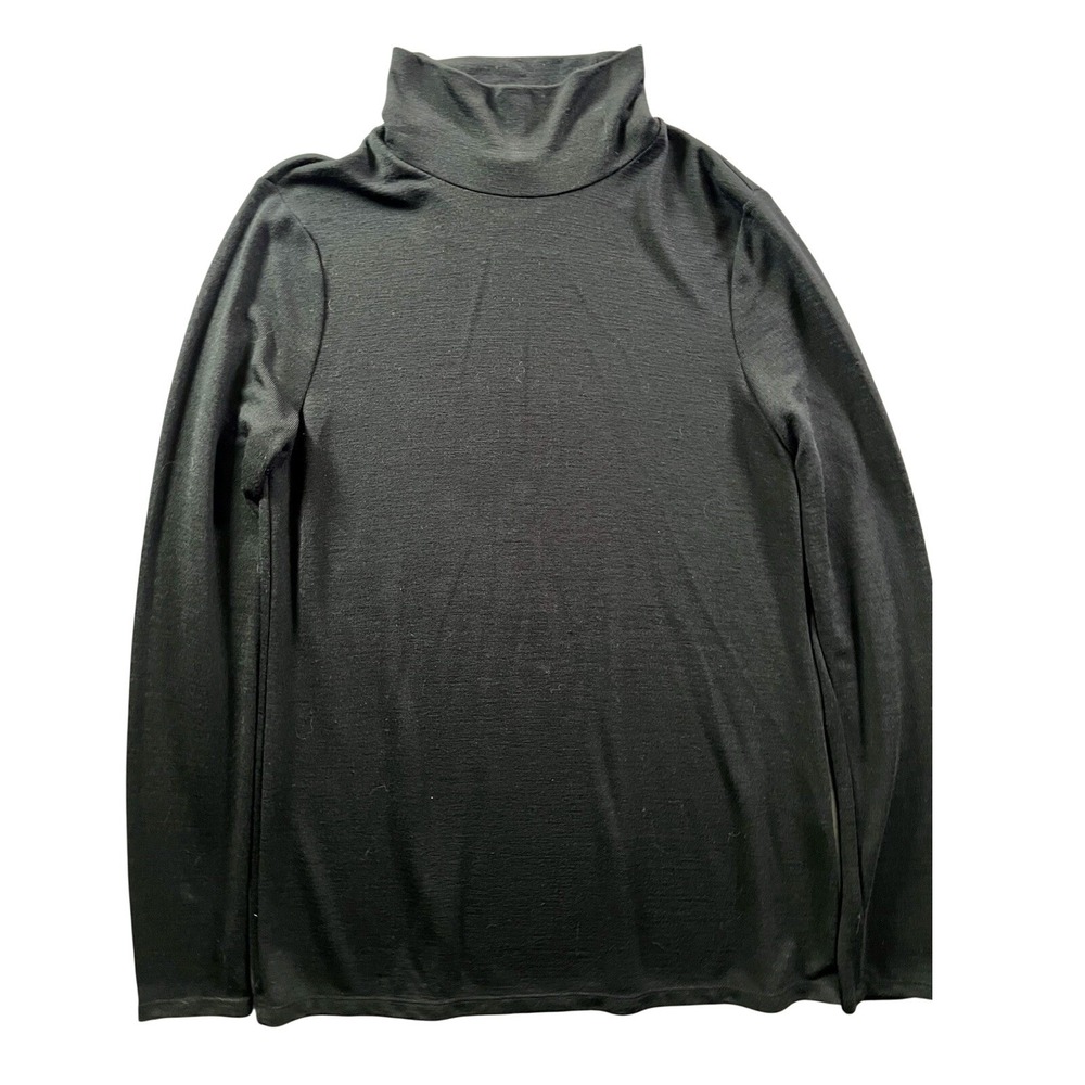 Banana Republic Womens Medium Mock Neck Turtleneck Sweater‎ Classic Preppy Black